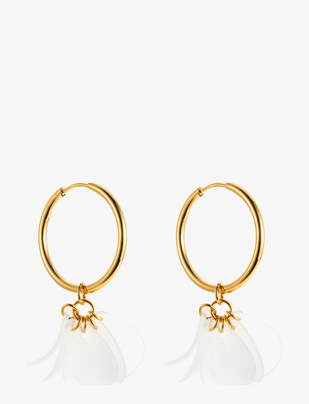 By Jolima - Nice hoop earring - whith - 1