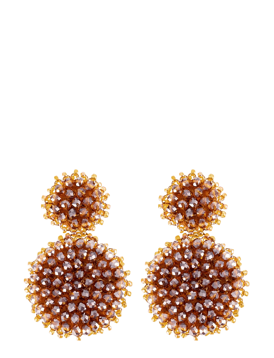 By Jolima - Sanremo earring - hängande örhängen - brown - 1