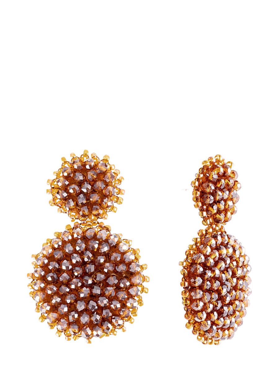 By Jolima - Sanremo earring - hängande örhängen - brown - 2