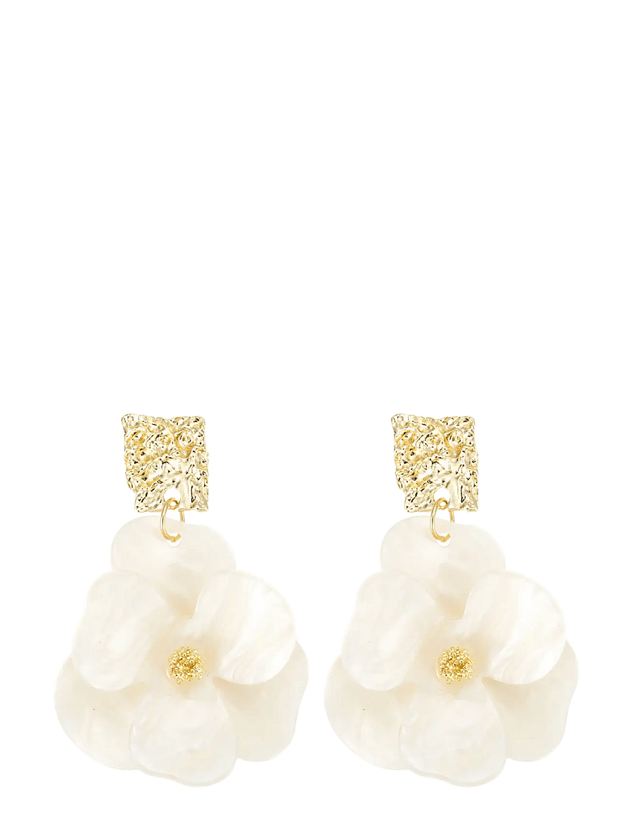By Jolima - Flower dream earring - pendant earrings - white - 1