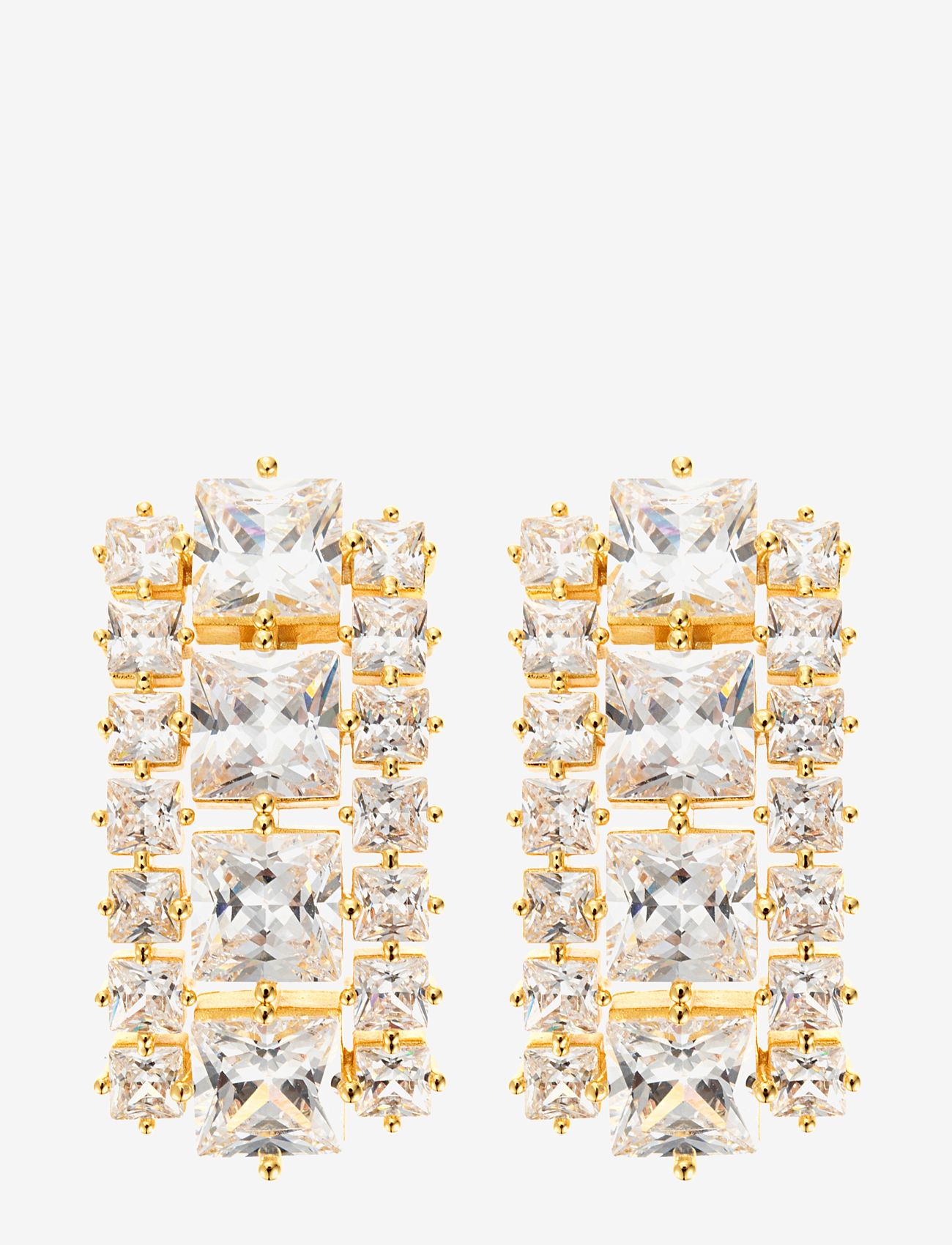 By Jolima - Sky crystal earring silver - pendant earrings - gold - 1