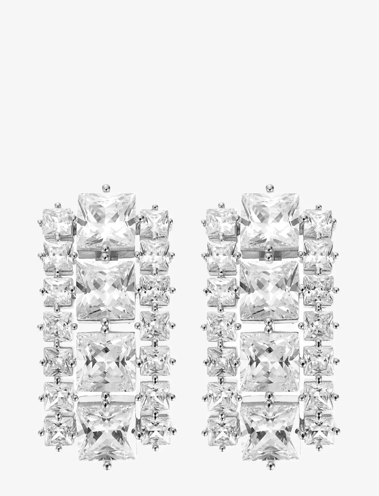 By Jolima - Sky crystal earring silver - roikkuvat korvakorut - silver - 1