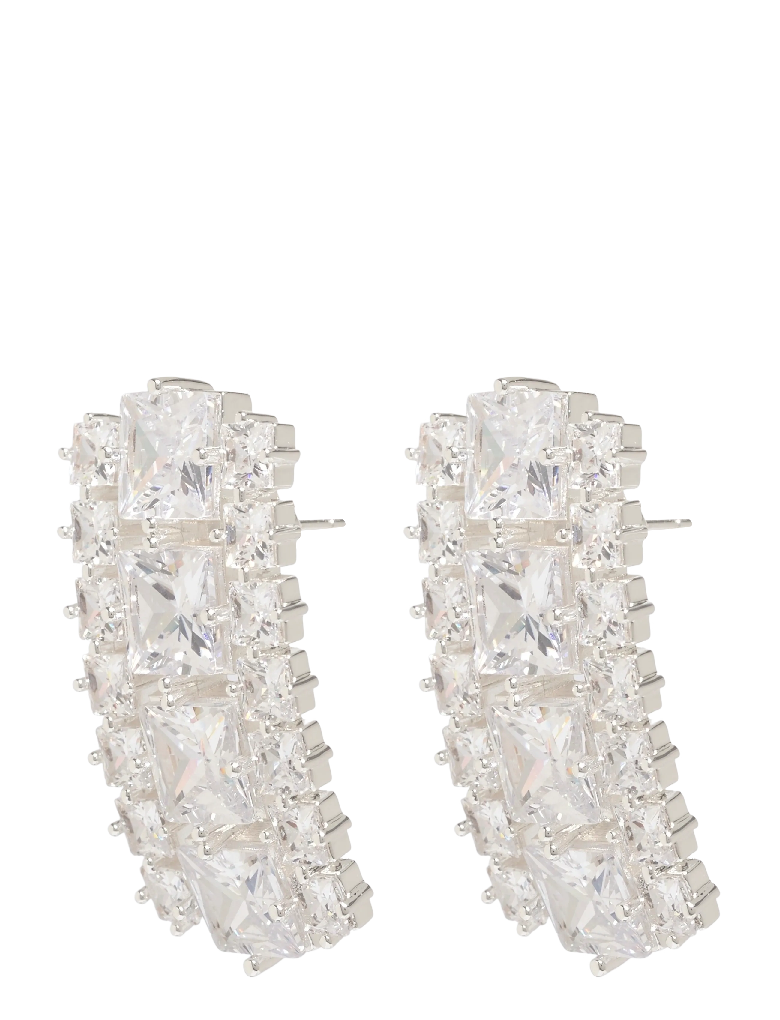 Sky crystal earring silver - SILVER