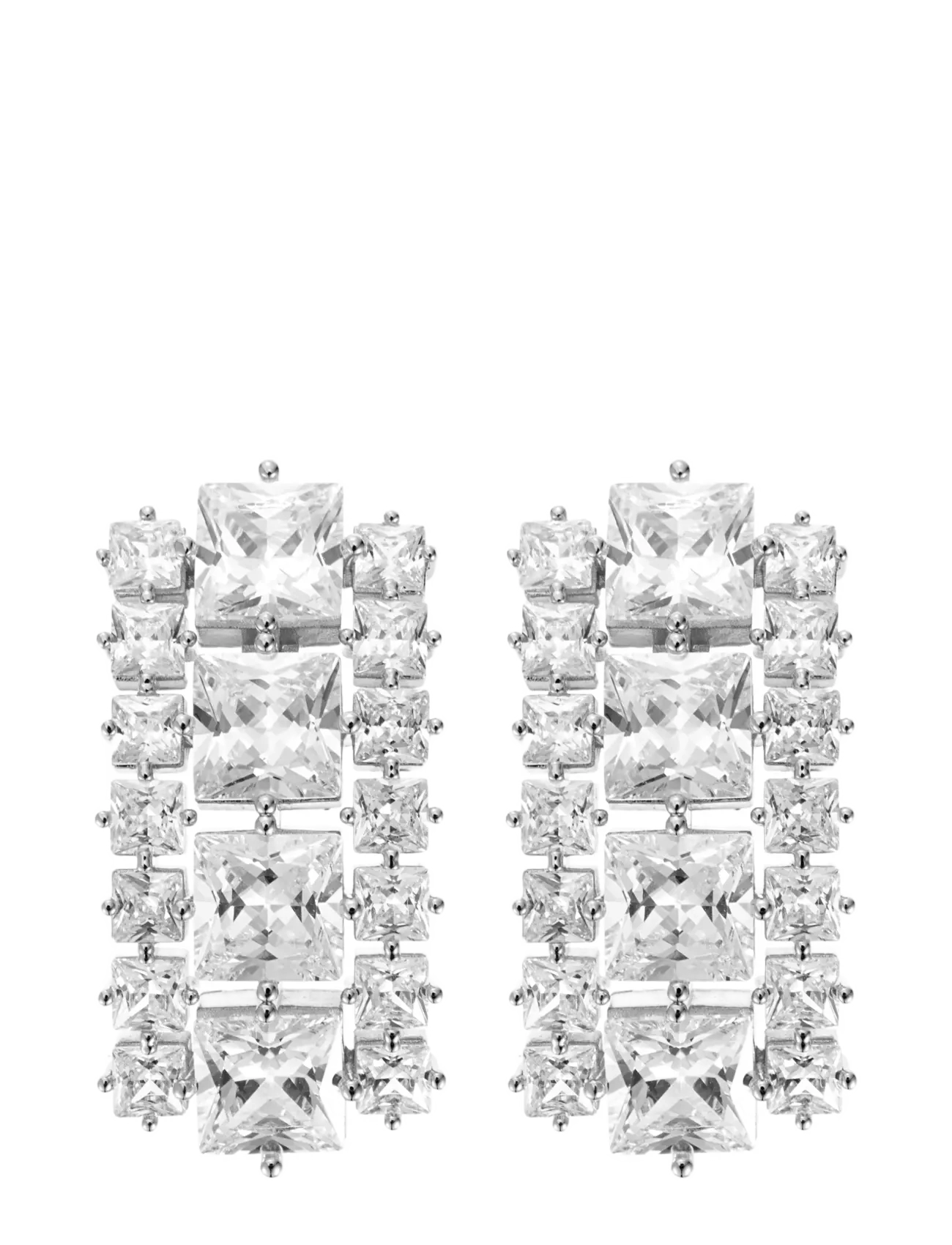 By Jolima Sky crystal earring silver - Earrings - SILVER / silver