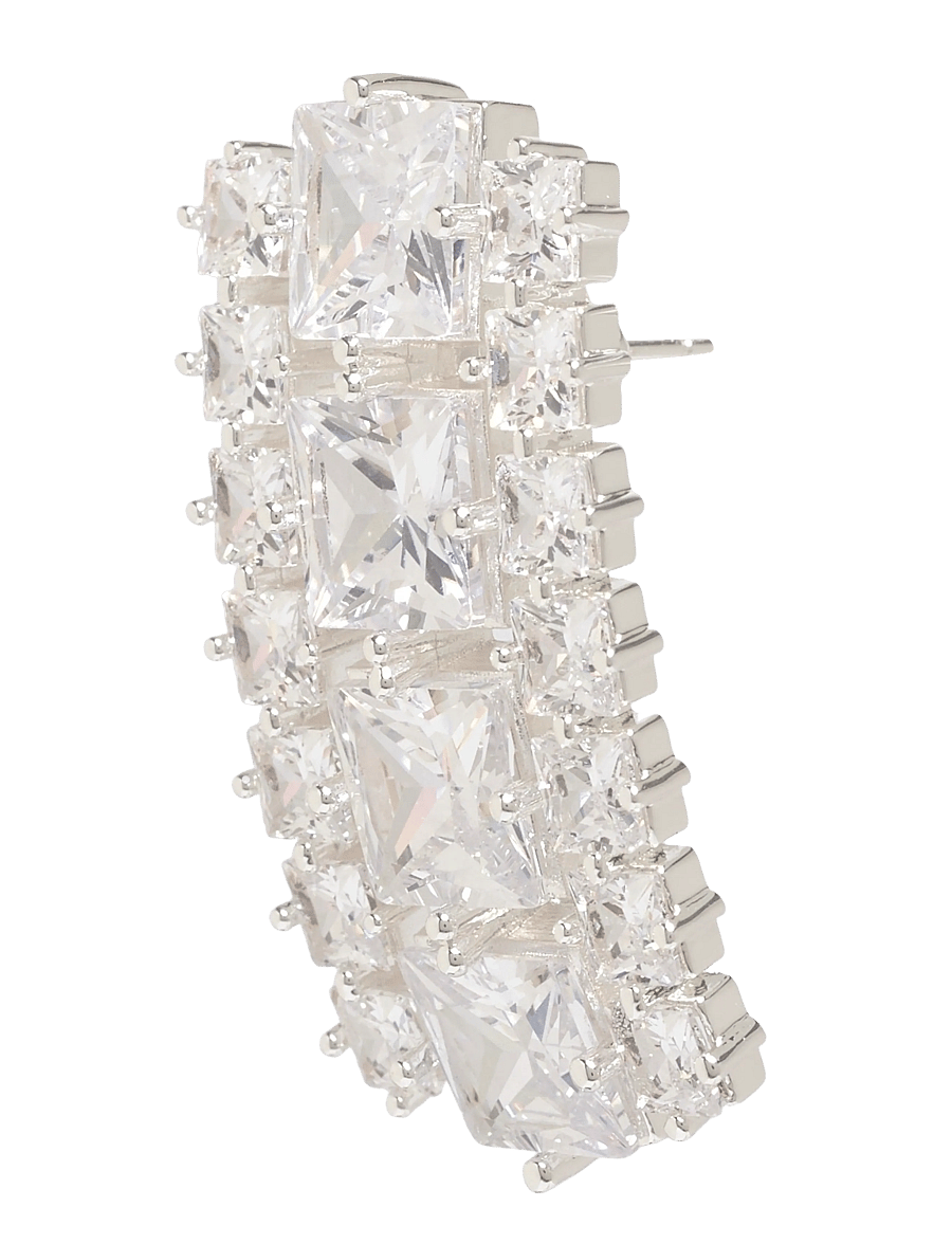 By Jolima - Sky crystal earring silver - kabantys auskarai - silver - 2
