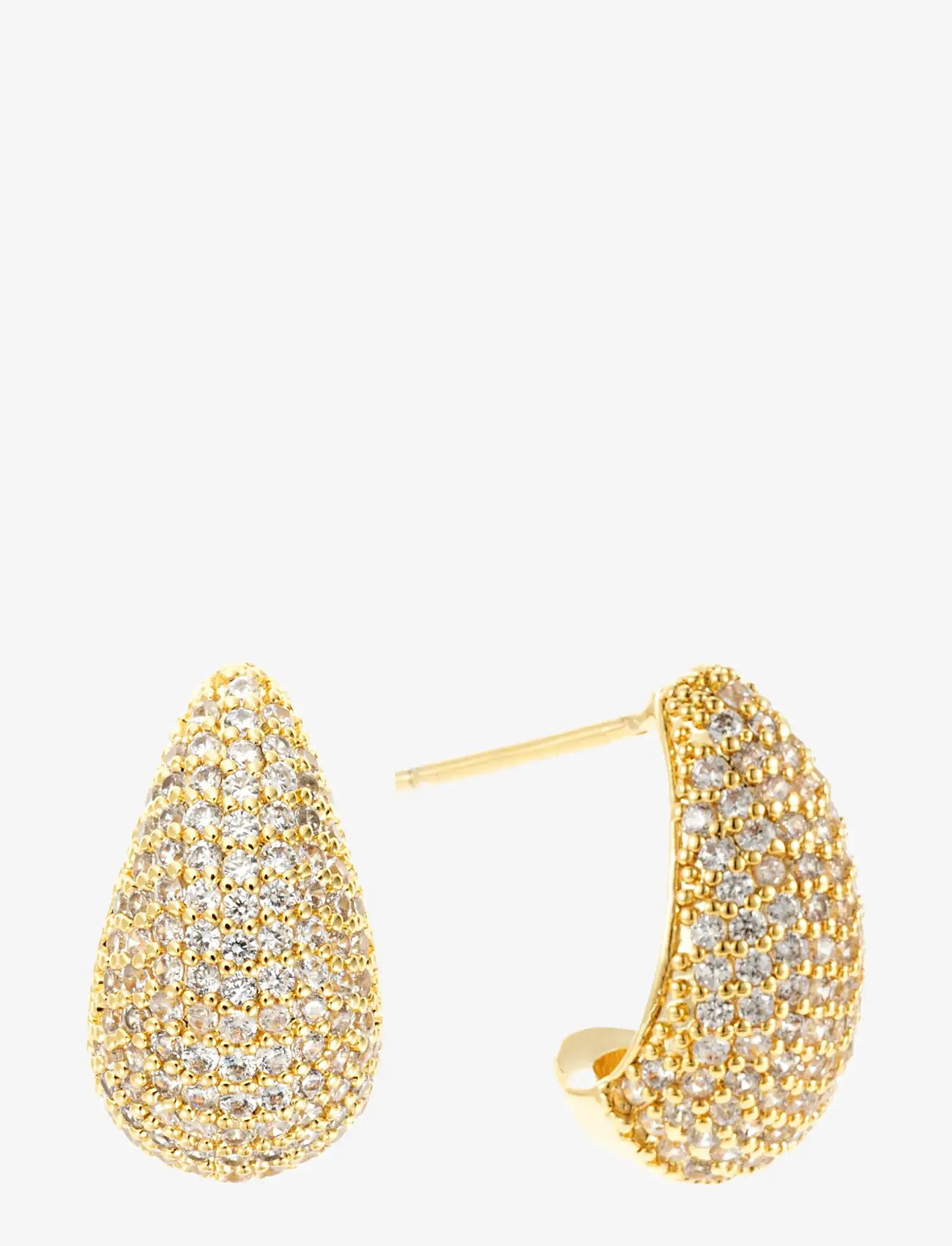 By Jolima - Corinne crystal small earring - kolczyki sztyfty - gold - 2
