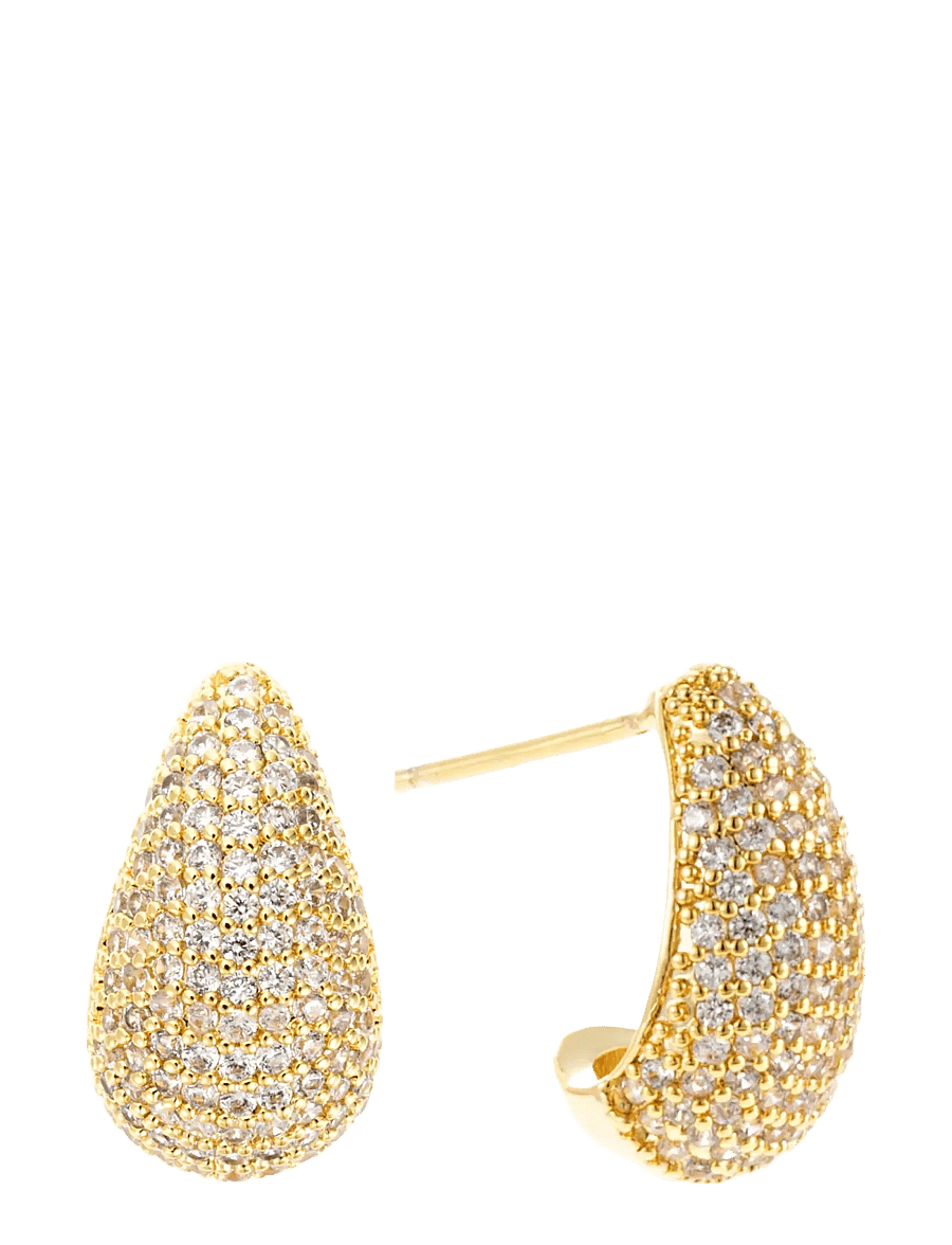 By Jolima - Corinne crystal small earring - goujons - gold - 2