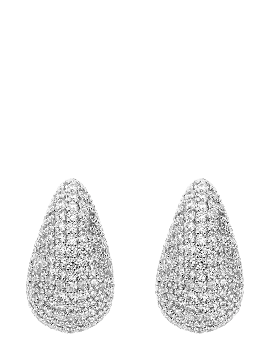 By Jolima - Corinne crystal small earring - stud earrings - silver - 1