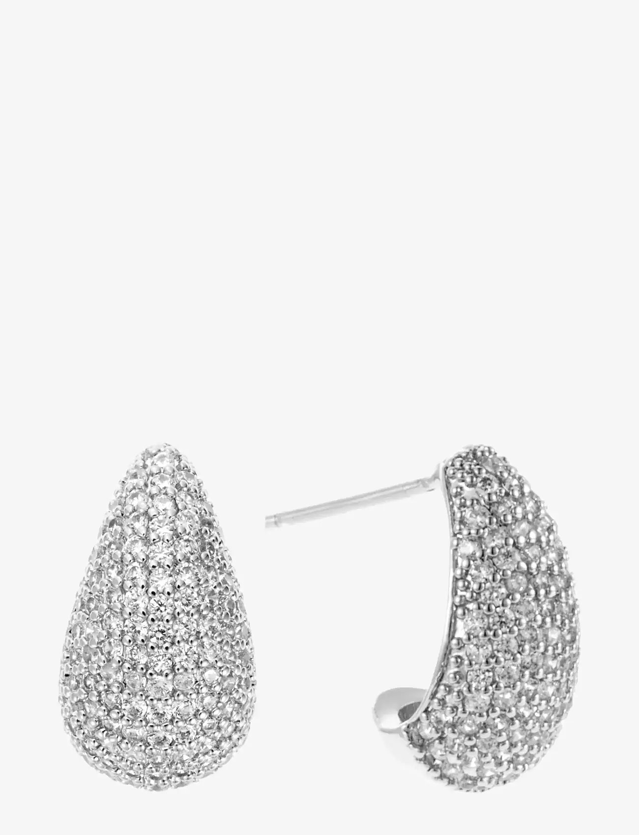 By Jolima - Corinne crystal small earring - stud earrings - silver - 2