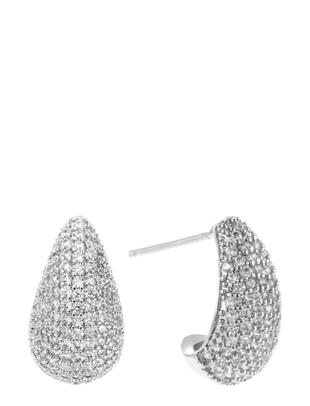 By Jolima - Corinne crystal small earring - studs örhängen - silver - 2
