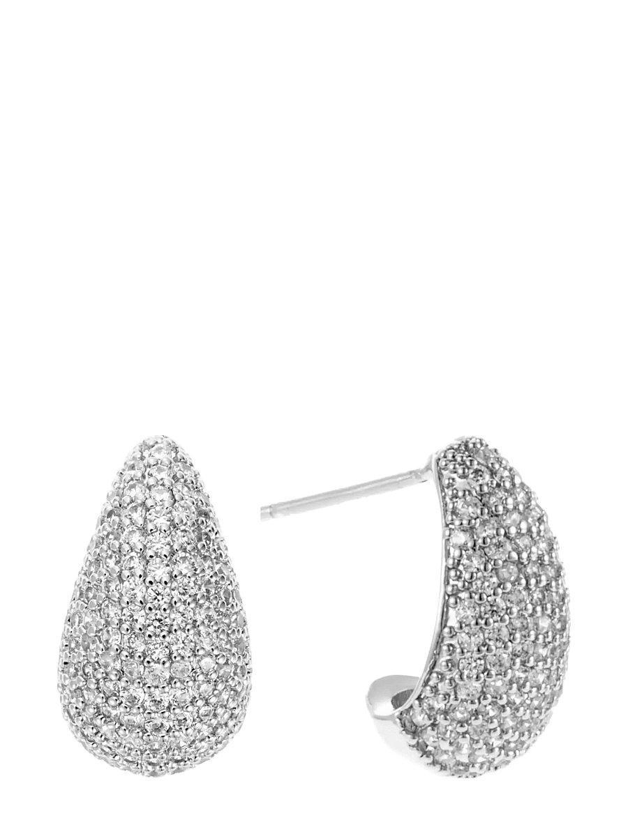 By Jolima - Corinne crystal small earring - stud earrings - silver - 2