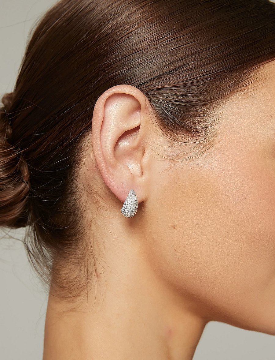 By Jolima - Corinne crystal small earring - stud earrings - silver - 3
