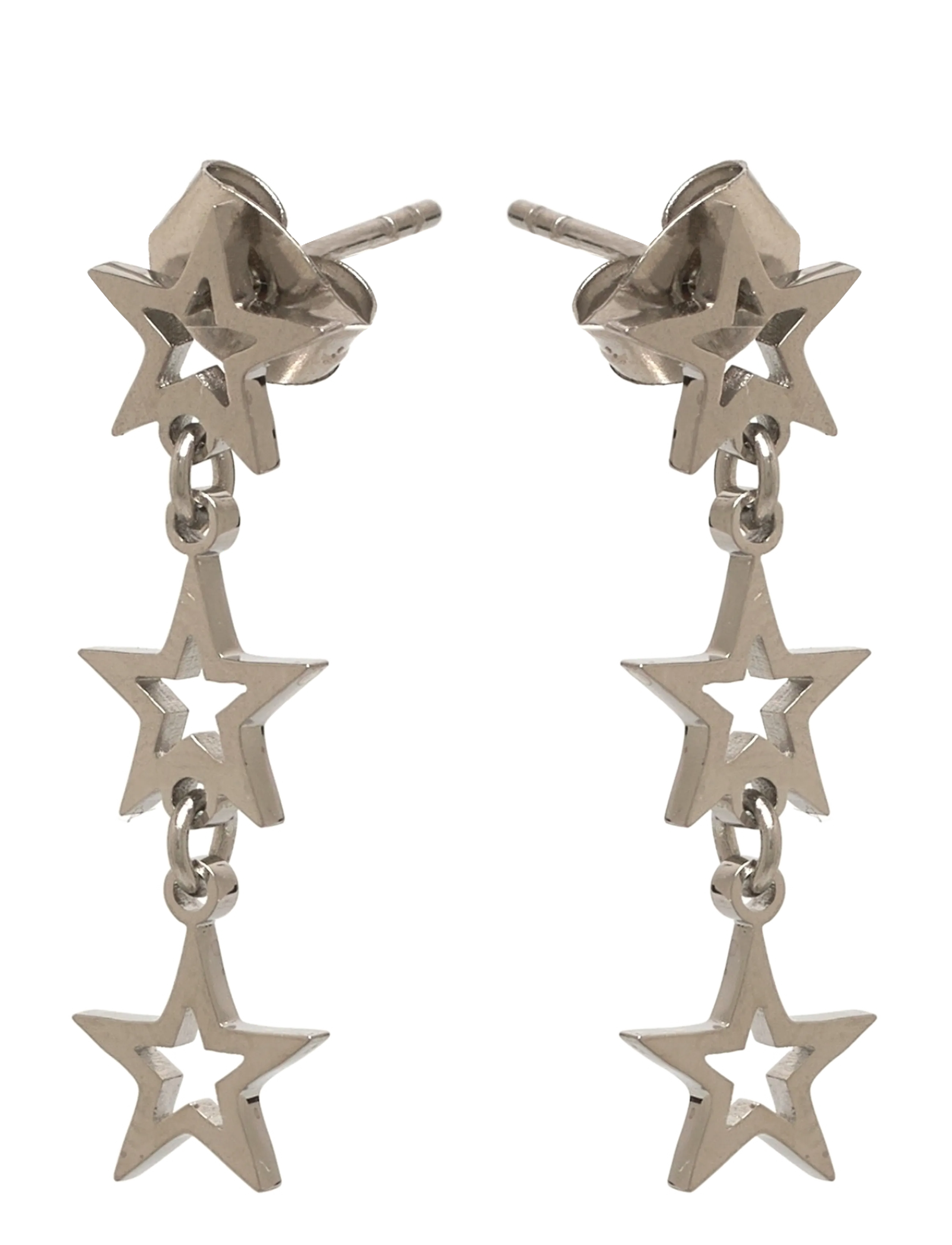 By Jolima Siri star earring steel - Officewear - SILVER / silver