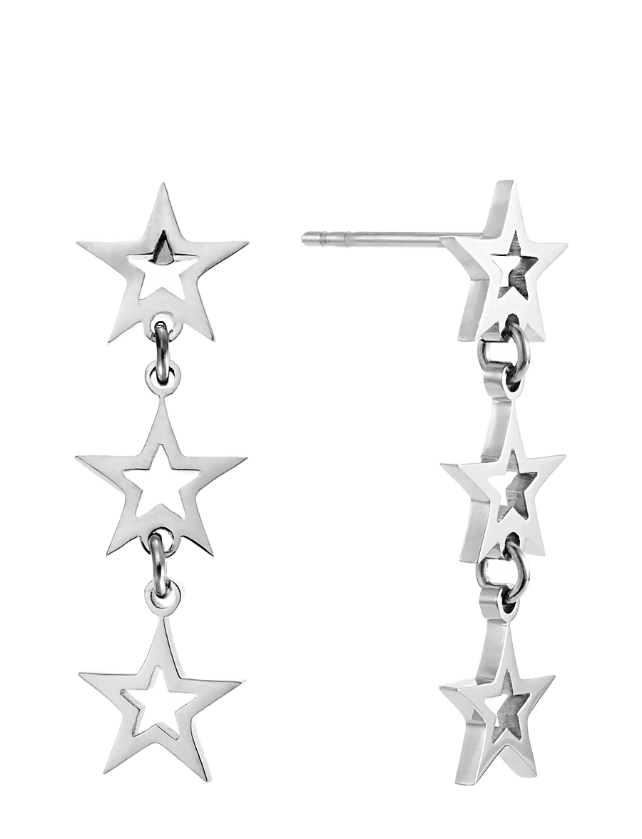 By Jolima - Siri star earring steel - ohrhänger - silver - 0