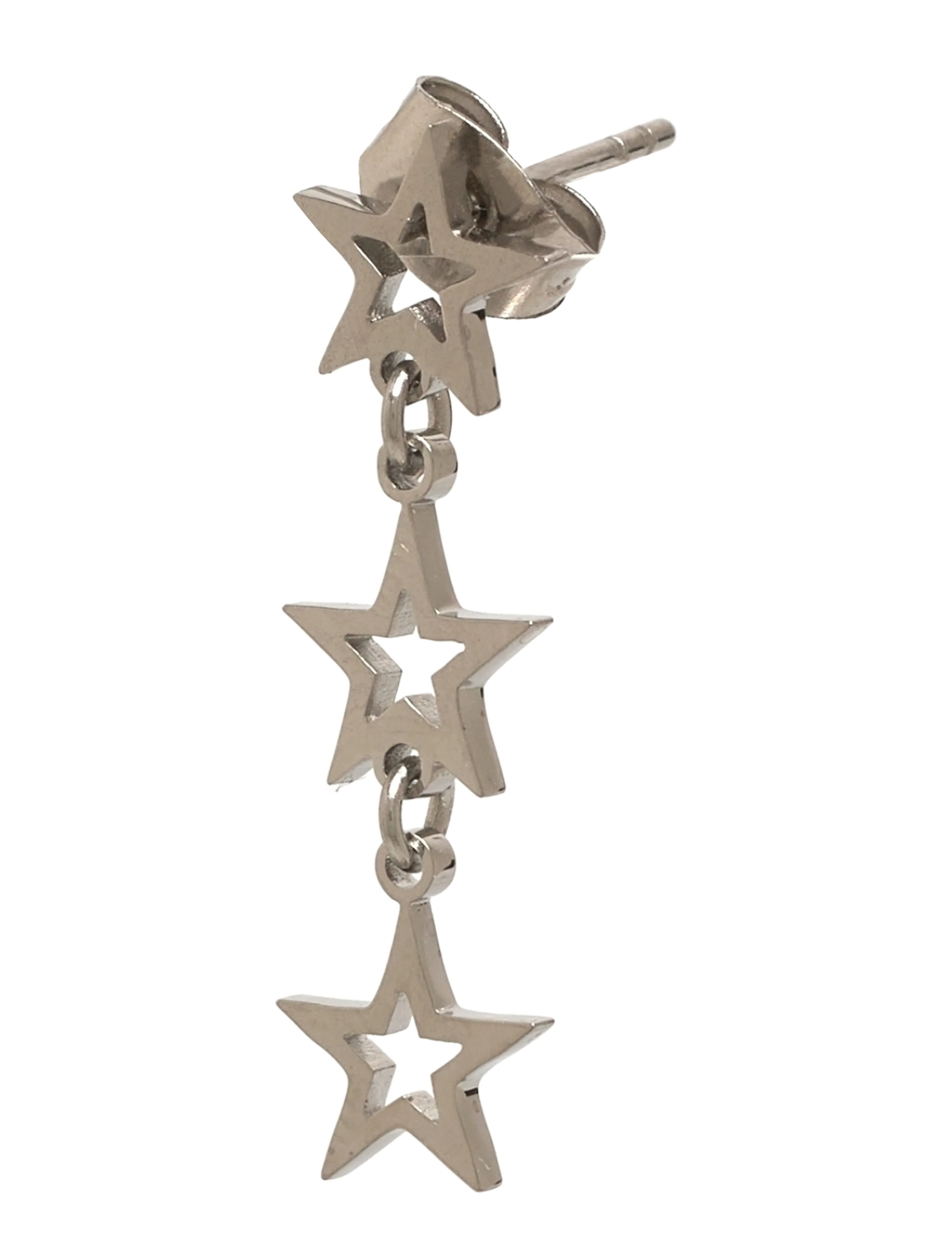 By Jolima - Siri star earring steel - ohrhänger - silver - 1