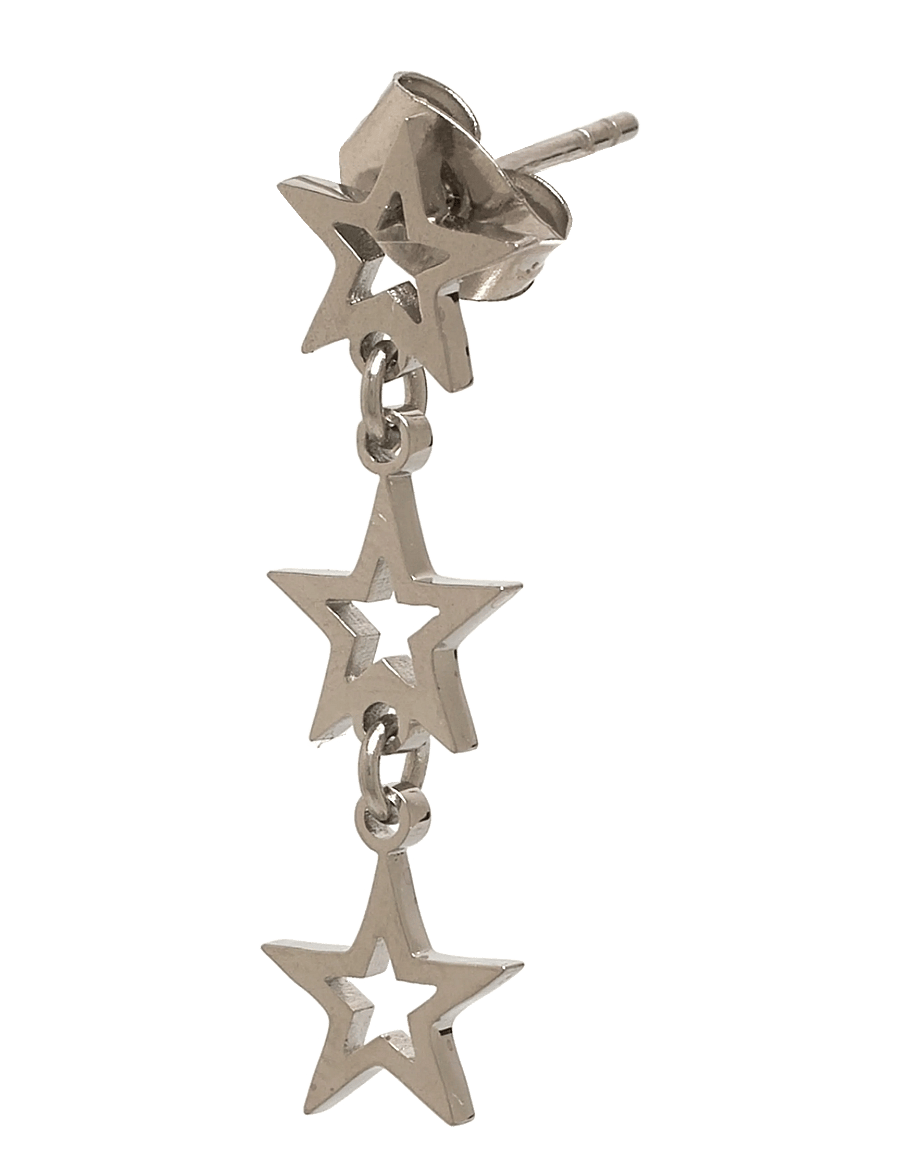 By Jolima - Siri star earring steel - ohrhänger - silver - 1