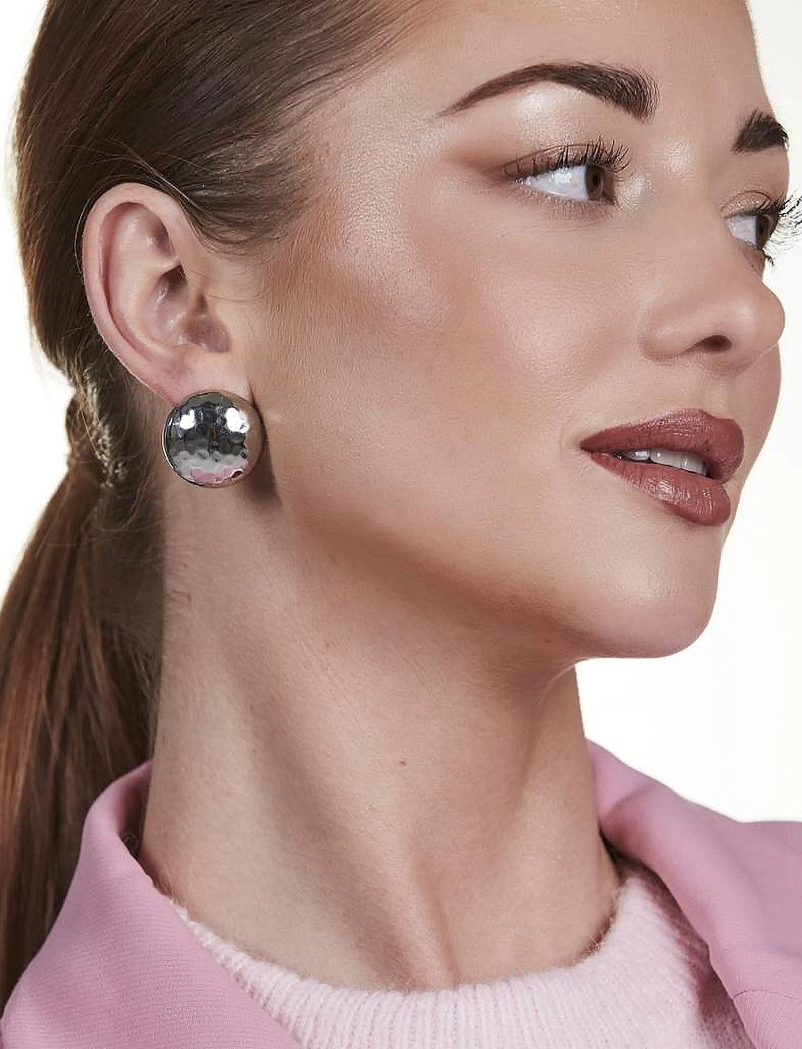 By Jolima - Retro earring - ohrstecker - silver - 0