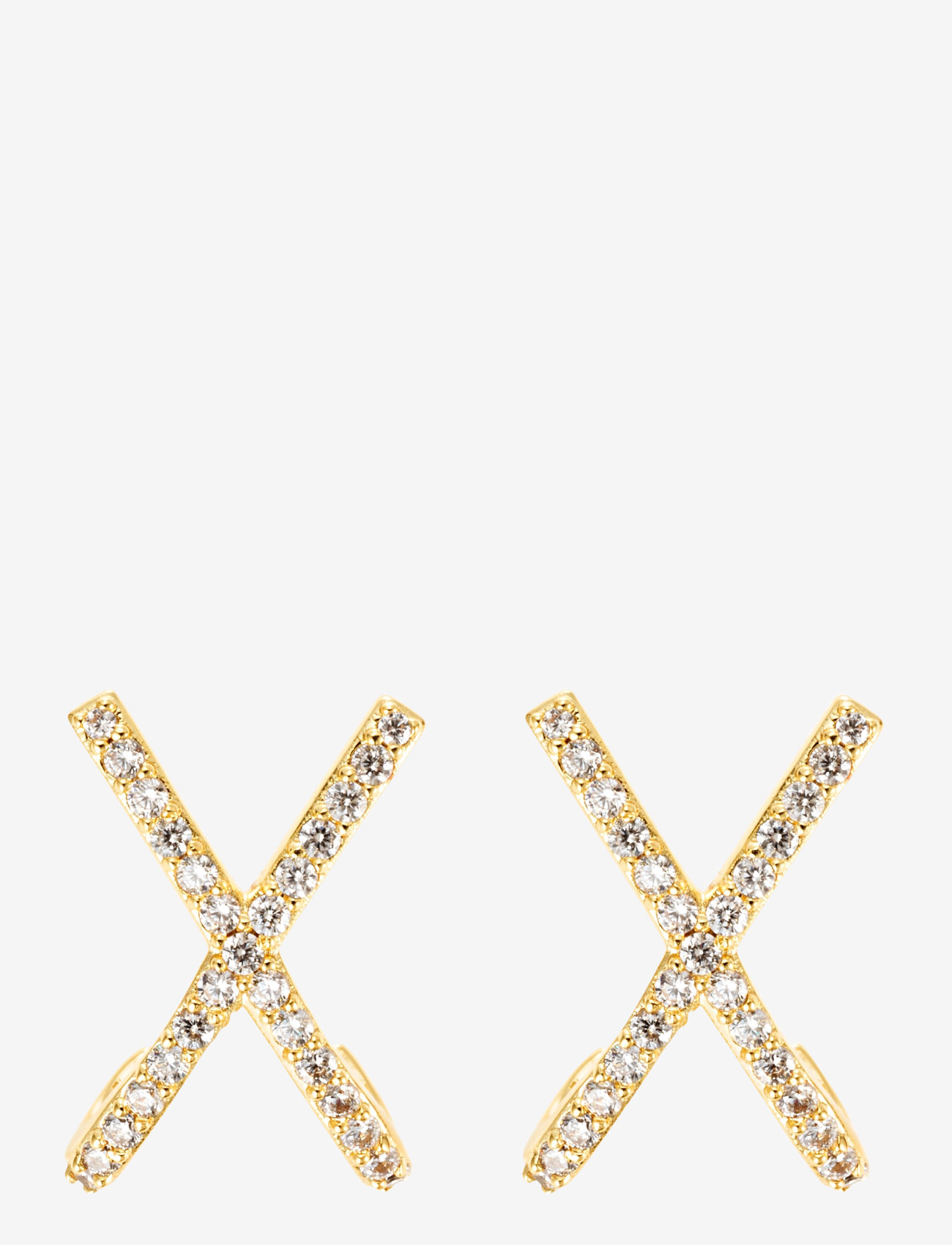 By Jolima - cross earring large - gold - 1