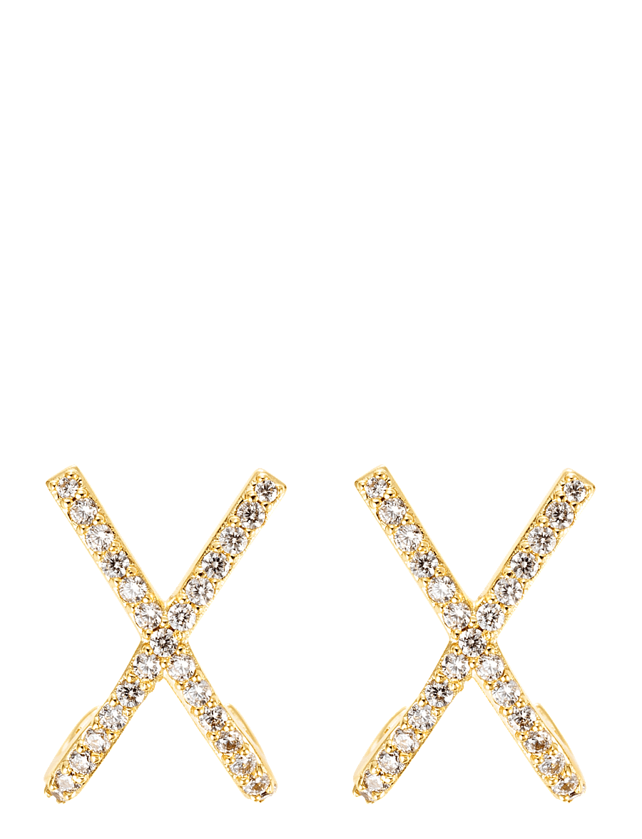 By Jolima - cross earring large - gold - 1