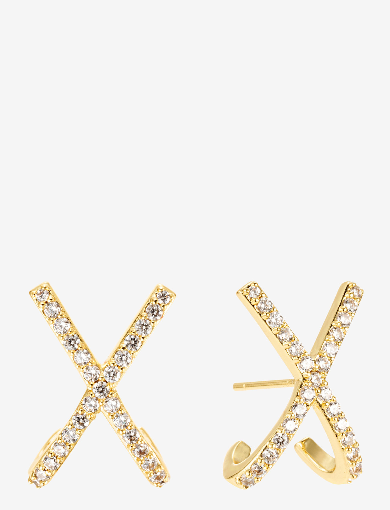 By Jolima - cross earring large - gold - 2