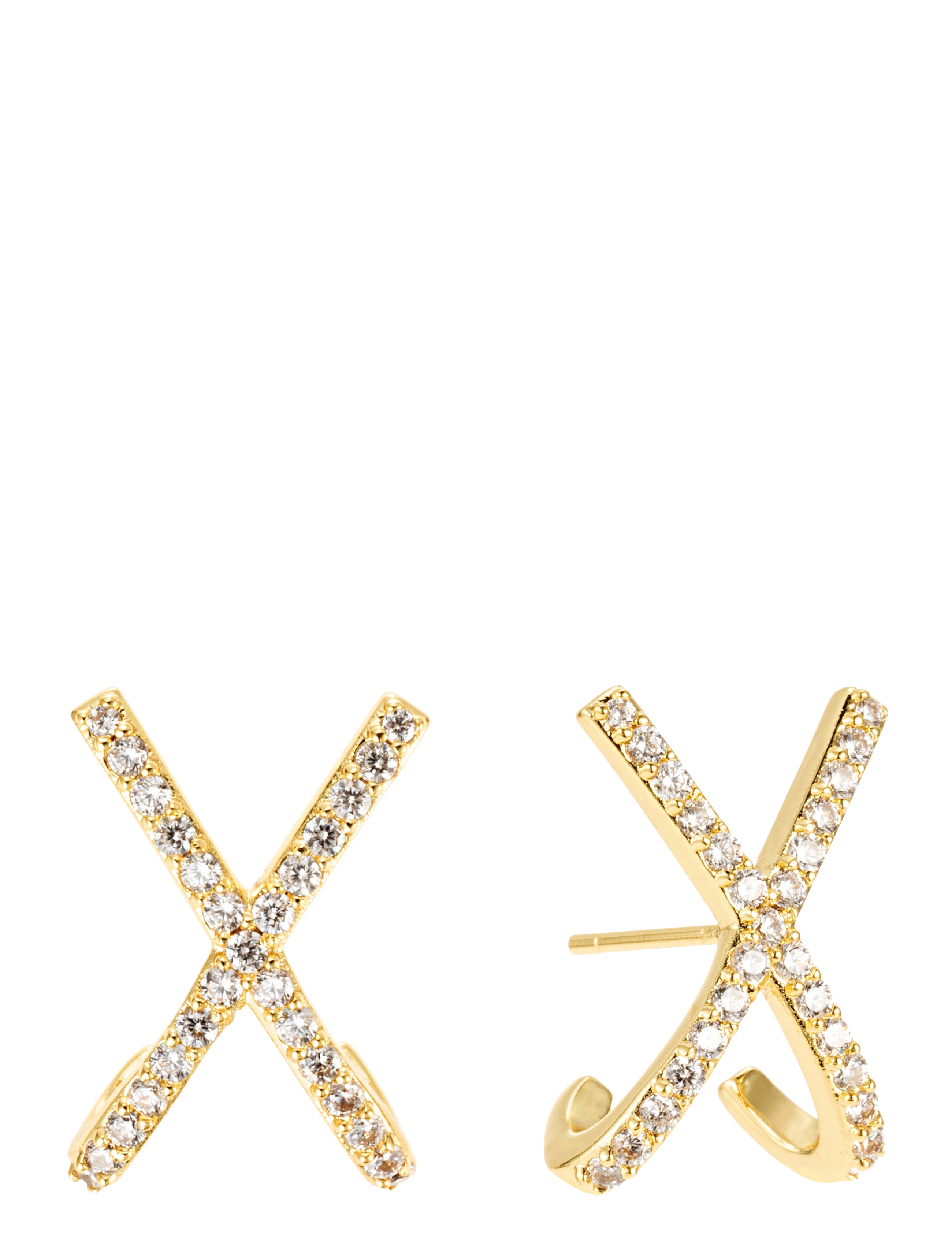 By Jolima - cross earring large - gold - 2