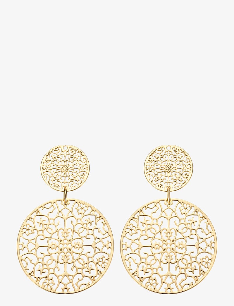 By Jolima - Double spinn earring - ohrhänger - gold - 1