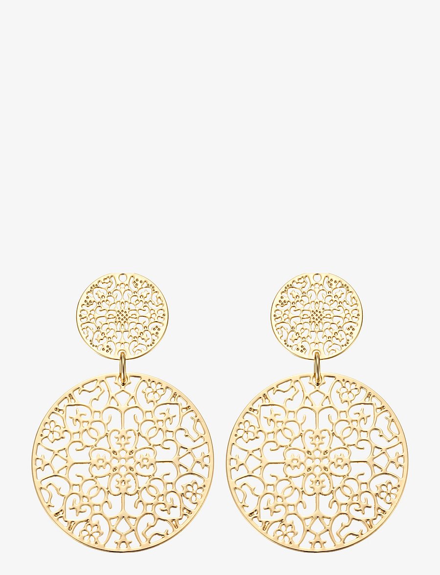 By Jolima - Double spinn earring - ohrhänger - gold - 1