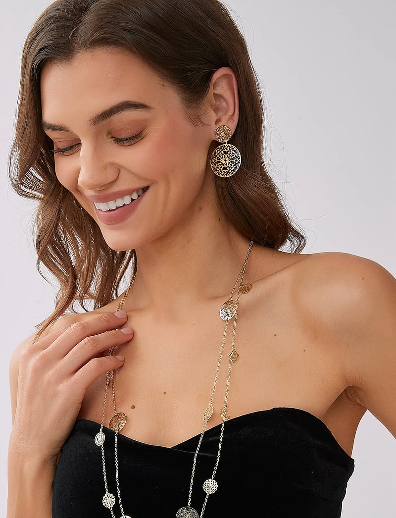 By Jolima - Double spinn earring - ohrhänger - gold - 4