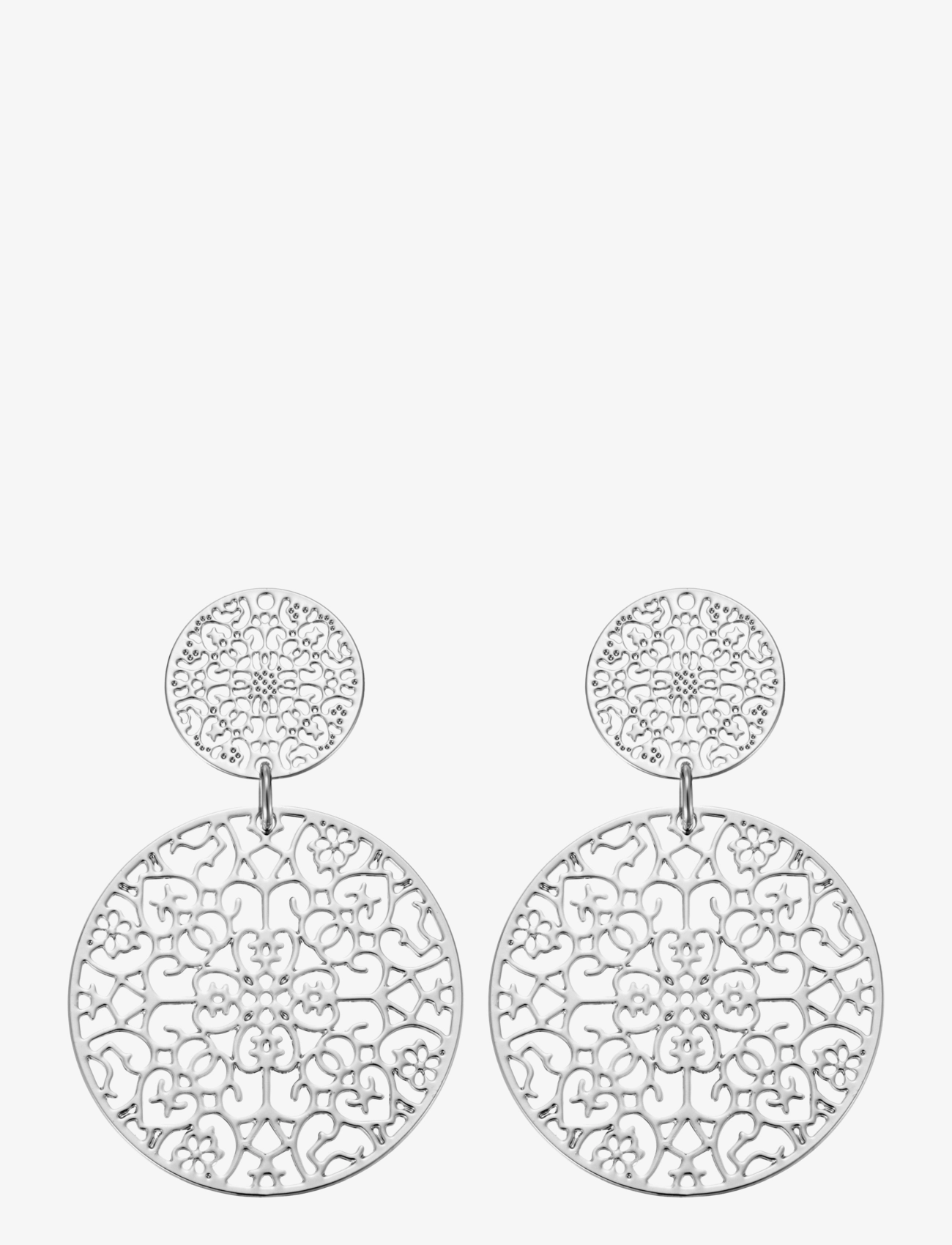 BY JOLIMA Double Spinn Ohrring Silber - One Size - Damen