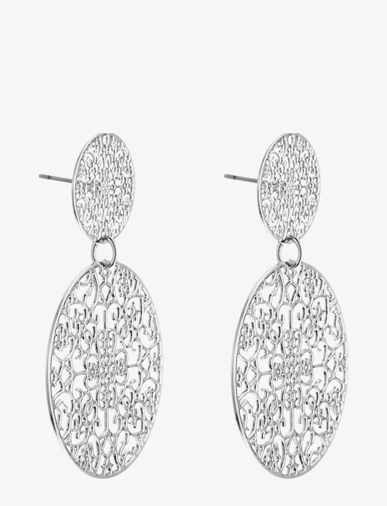 By Jolima - Double spinn earring - hängande örhängen - silver - 2