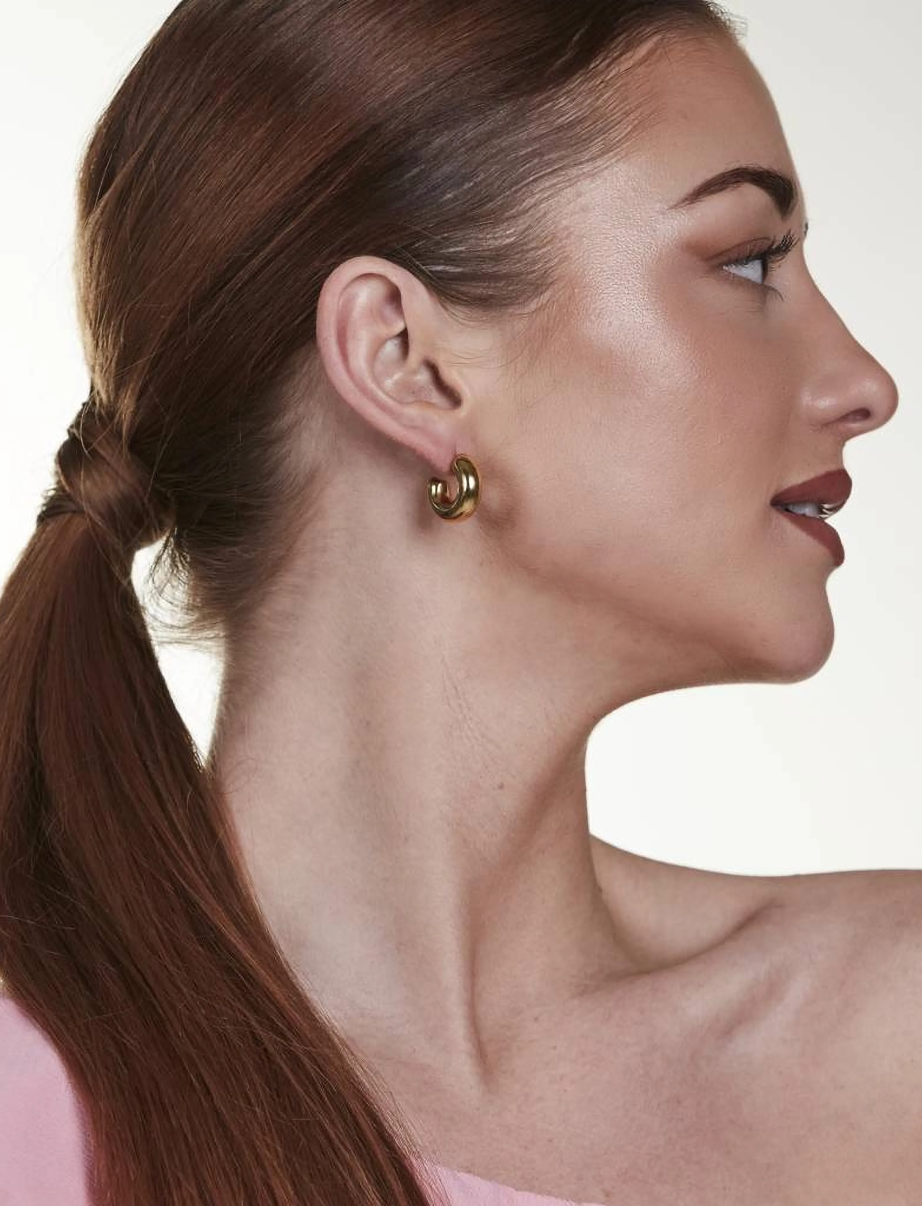 By Jolima Ivy Mini Hoop, One Size, Earrings, Gold - Hoops, Frauen