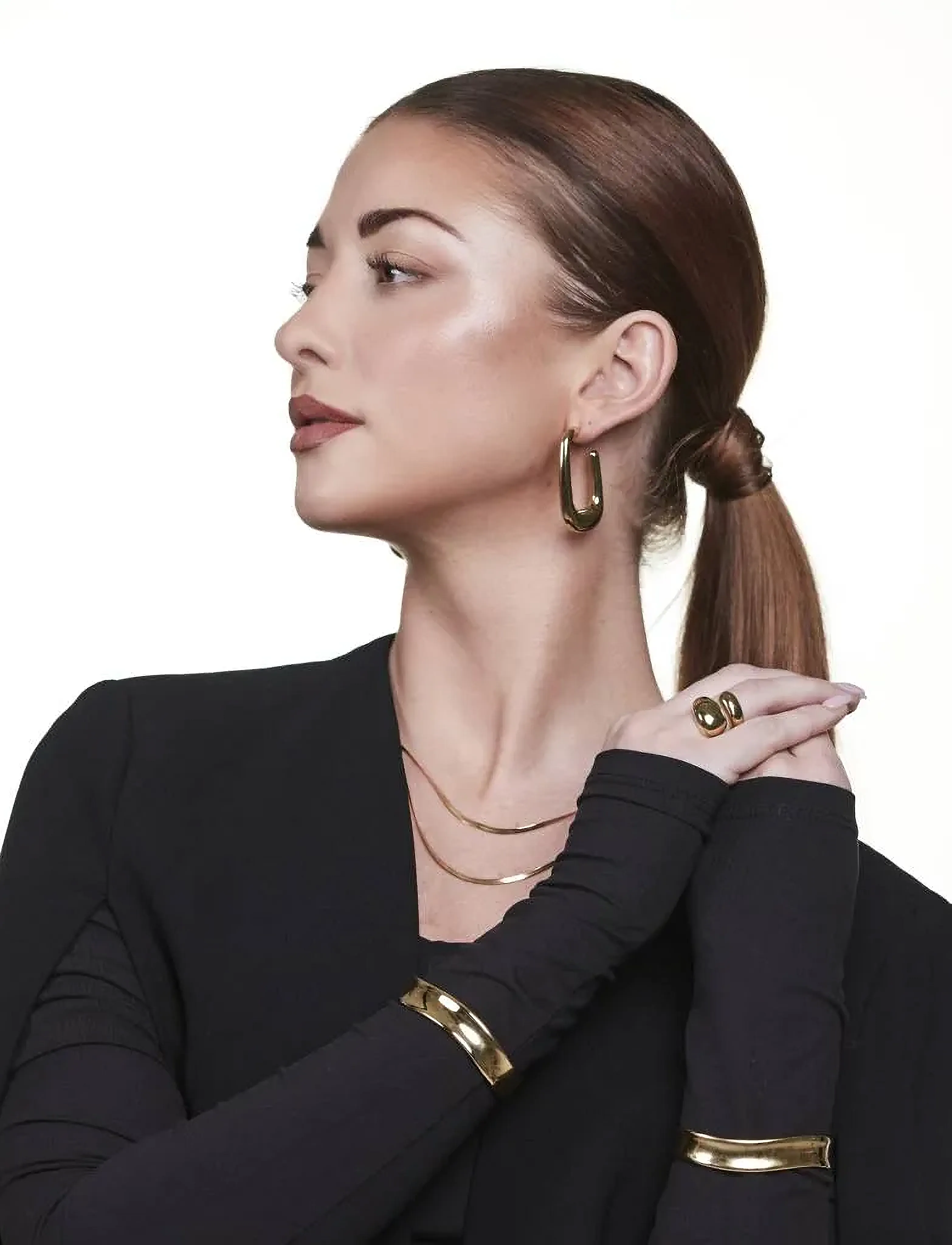 By Jolima - Lou hoop earring gold - gold - 2