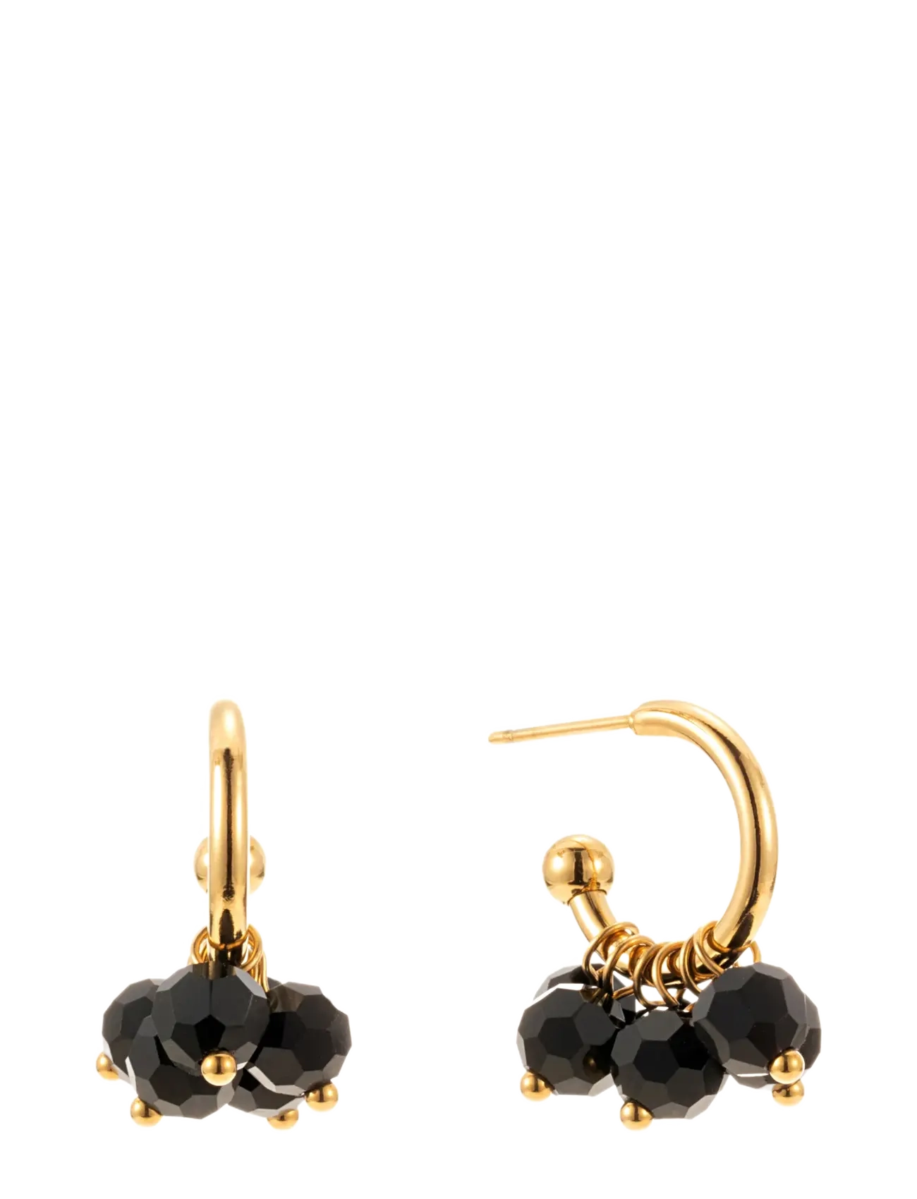 By Jolima Palma mini hoop - Örhängen - BLACK / black