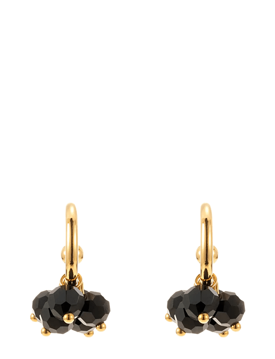 By Jolima - Palma mini hoop - perlenohrringe - black - 1