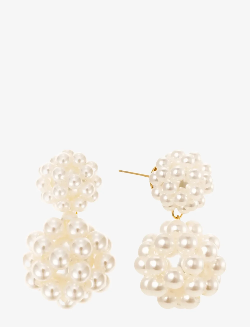 By Jolima - Pearl double bead earring - perlenohrringe - white - 1