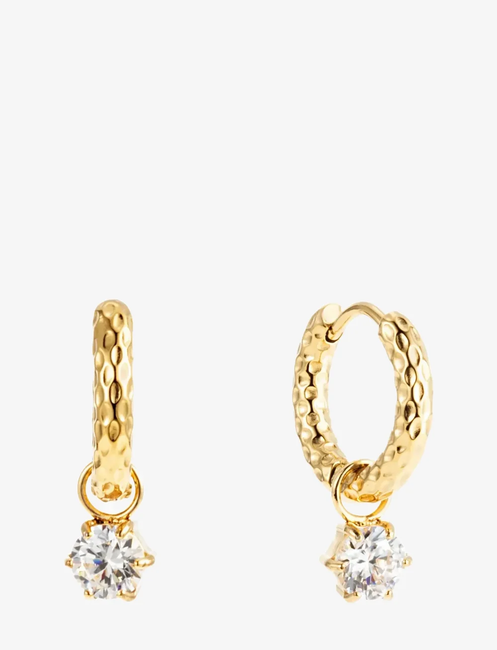By Jolima - Como hoop earring crystal - hoops - gold - 1