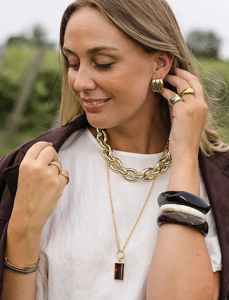 By Jolima - Turin earring mix color - hängande örhängen - gold - 0