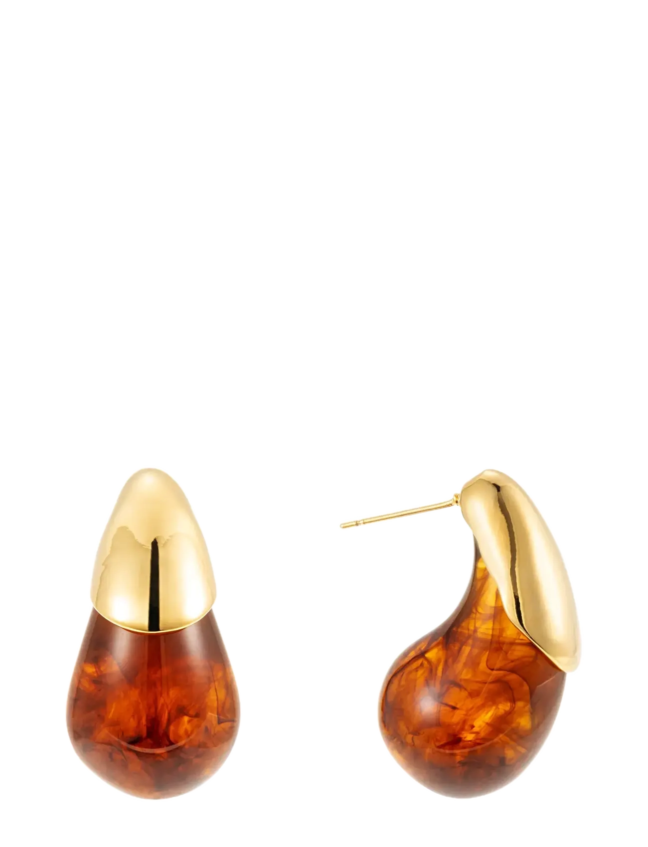 BY JOLIMA Drop Resin Ohrring Gold - One Size - Damen