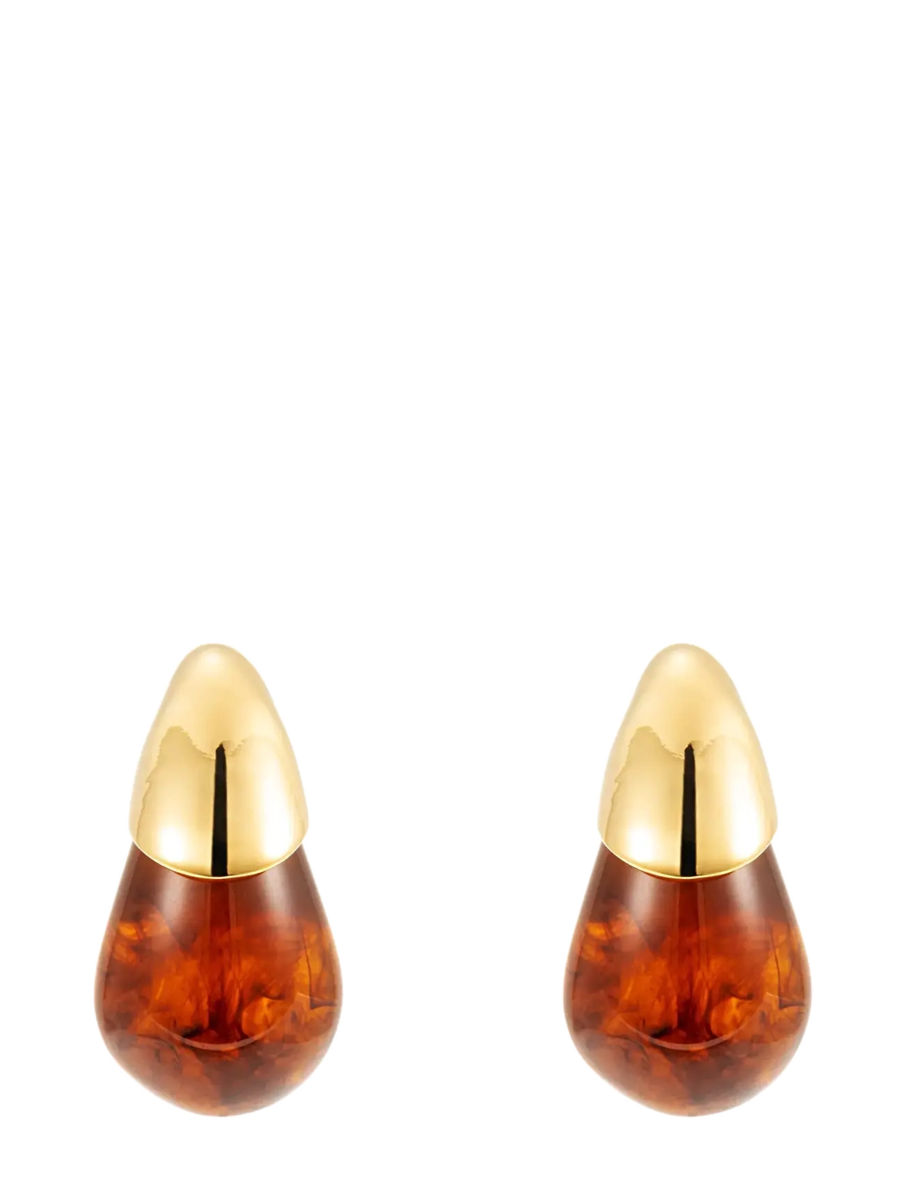 By Jolima - Drop resin earring - rippuvad kõrvarõngad - brown - 2