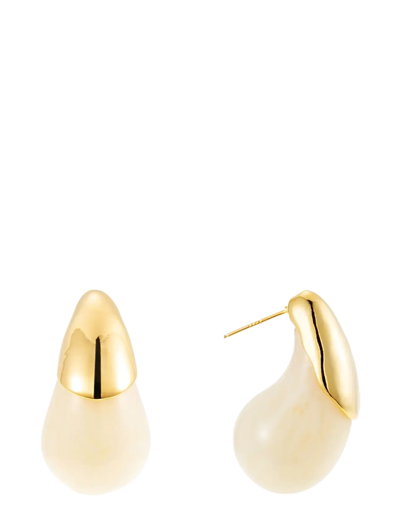 BY JOLIMA Drop Resin Ohrring Gold - One Size - Damen