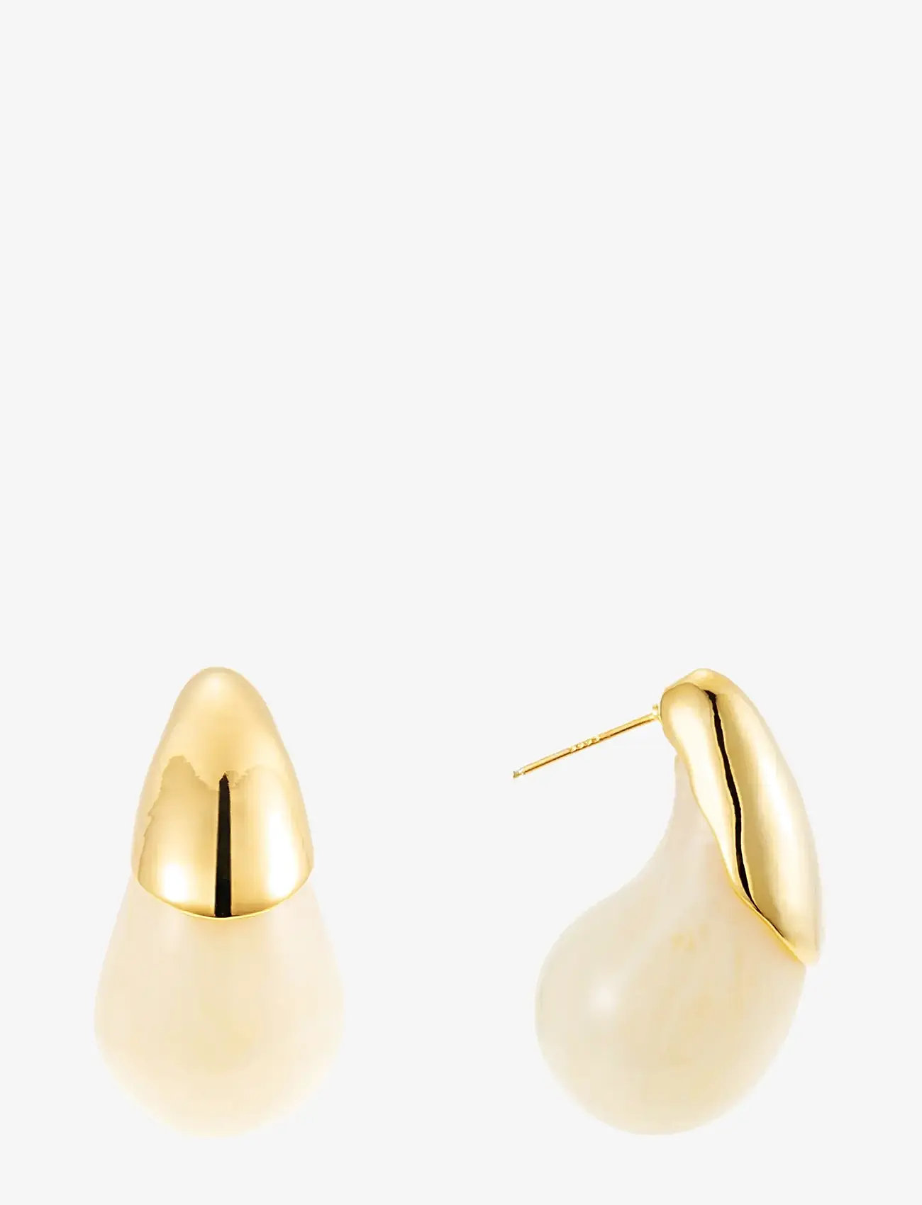 By Jolima - Drop resin earring - pendant earrings - nude - 1