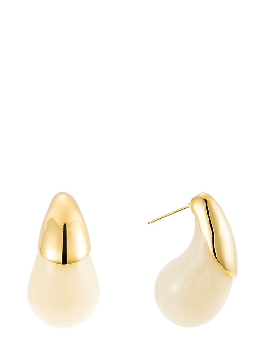 By Jolima - Drop resin earring - pendant earrings - nude - 1