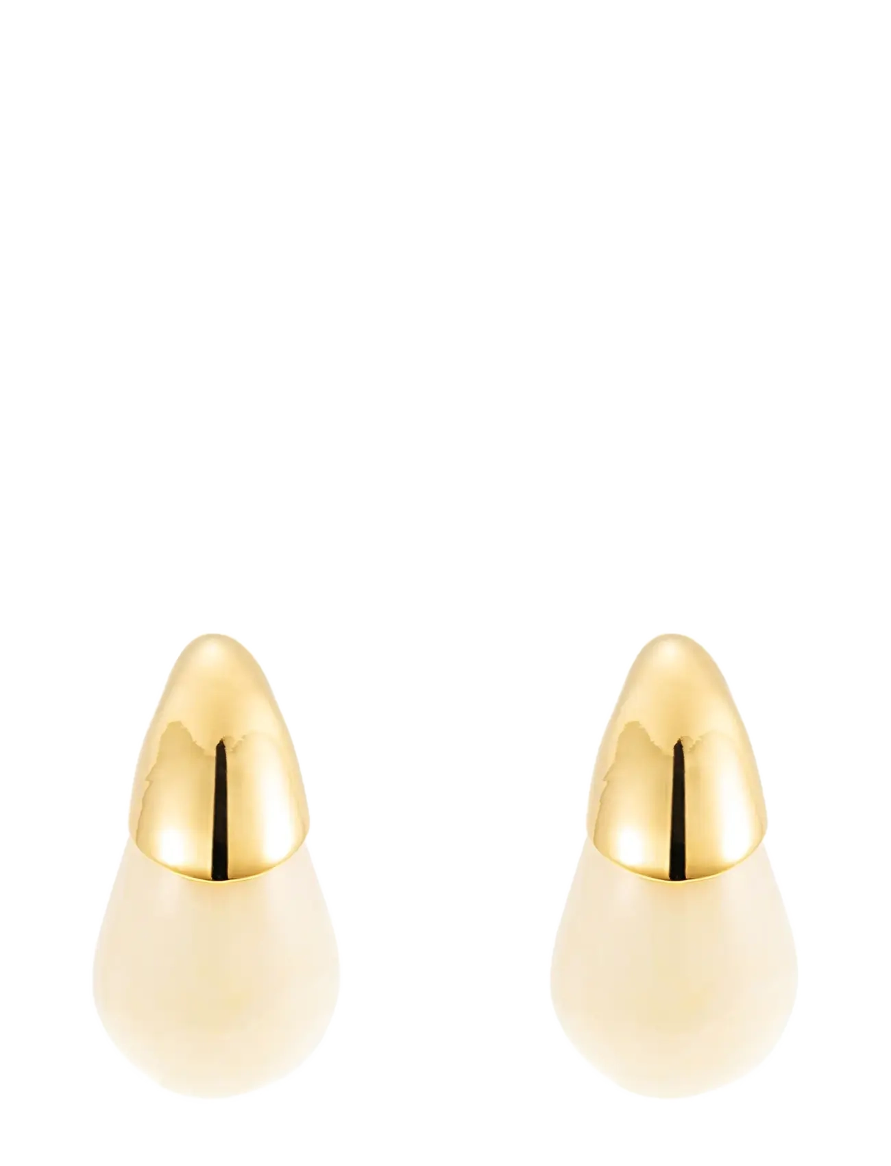 By Jolima - Drop resin earring - wiszące kolczyki - nude - 2