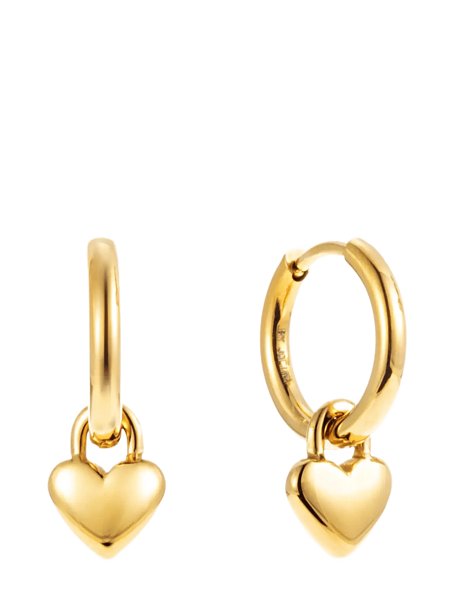 By Jolima - Heart locker huggie - kreolen - gold - 1
