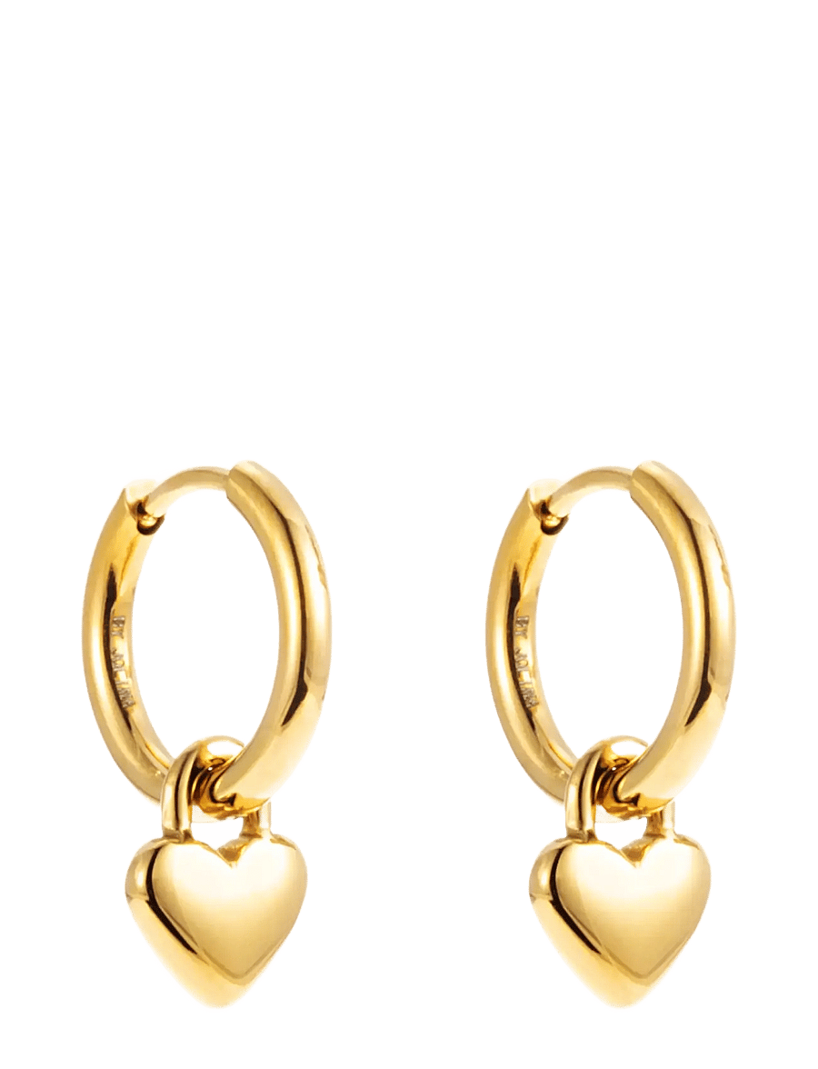 By Jolima - Heart locker huggie - kreolen - gold - 2