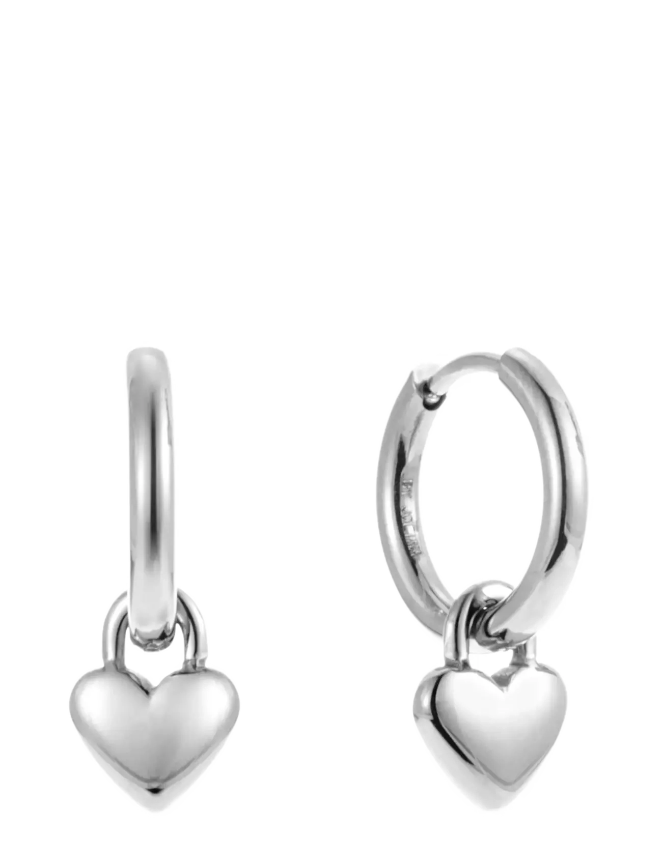 BY JOLIMA Heart Locker Huggie Silber - One Size - Damen