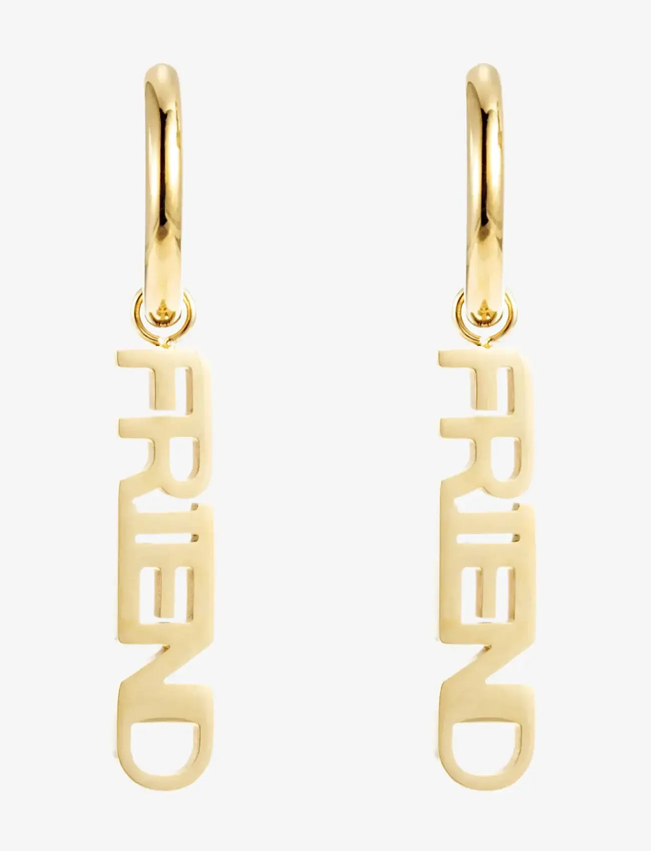 By Jolima - Friend huggie - Øreringe med vedhæng - gold - 2