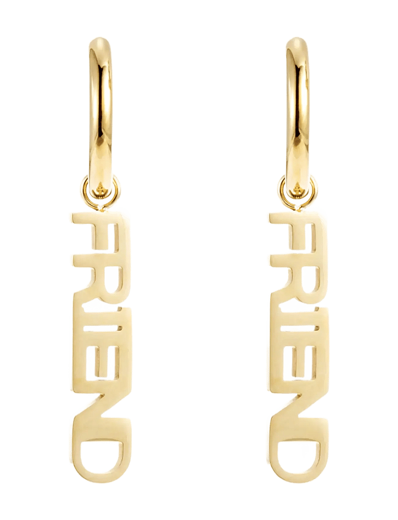 By Jolima - Friend huggie - Øreringe med vedhæng - gold - 2