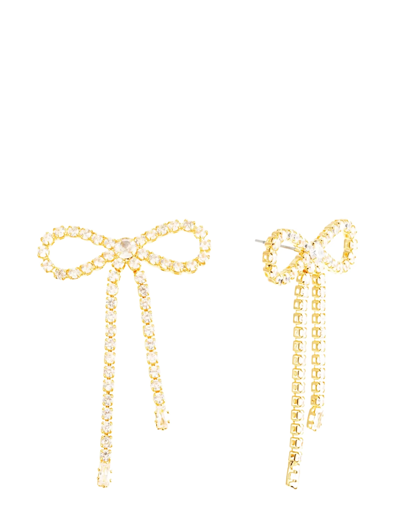 By Jolima Bow crystal large earring - Schmuck - GOLD / gold