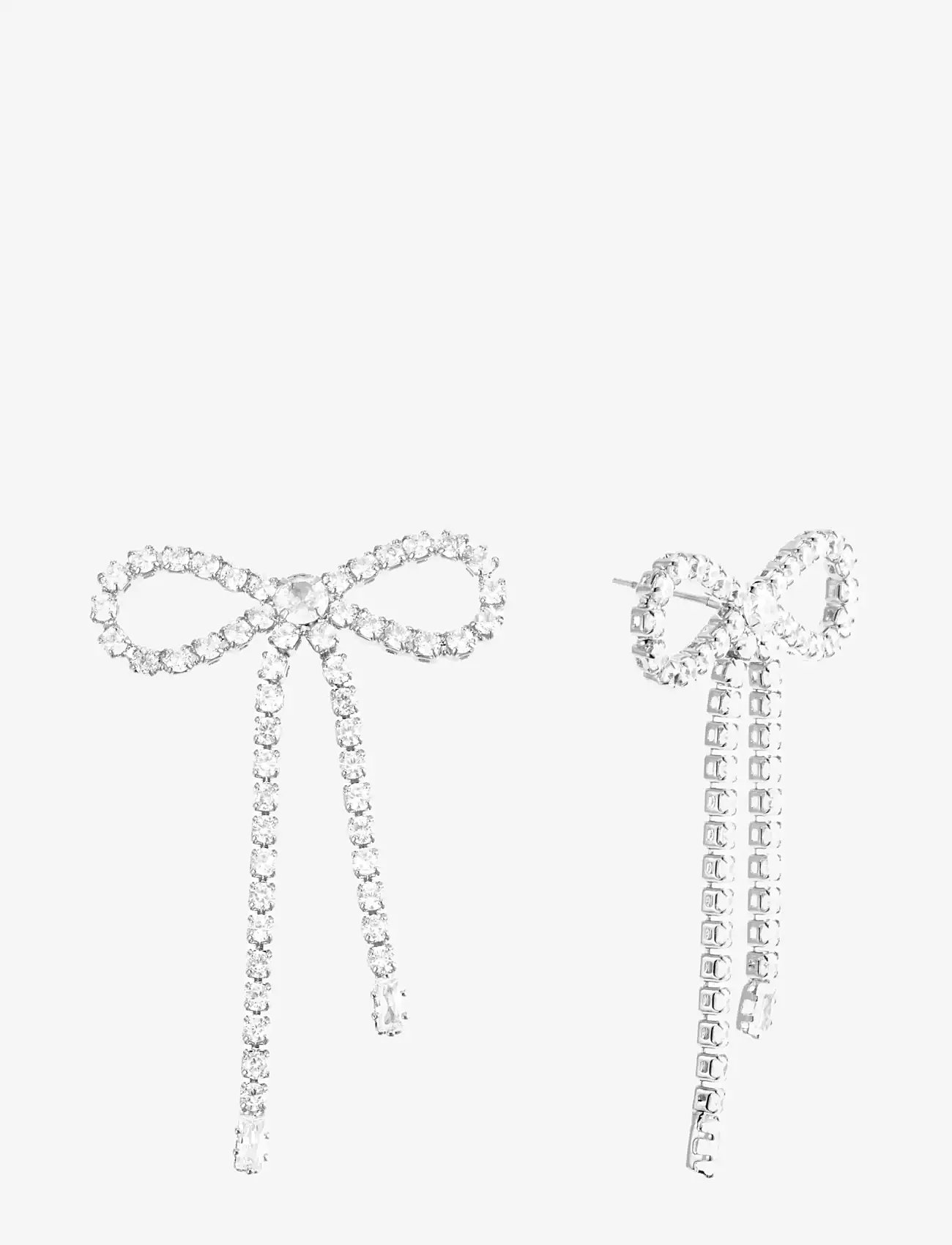 By Jolima - Bow crystal large earring - silver - 2